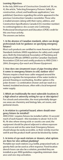 CSC Continuing Education Learning Objectives, Instructions, Questions