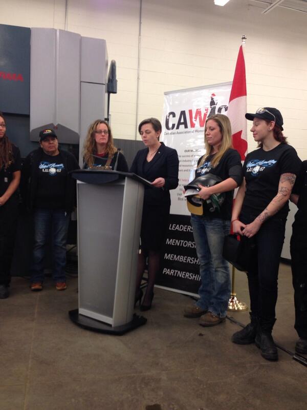 Minister of Labour and Minister of Status of Women, Kellie Leitch, announced Canadian Association of Women in Construction (CAWIC) as recipient of federal funding for a 36-month project targeted to women in construction.