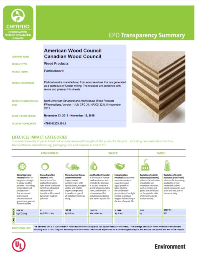 The Canadian Wood Council (CWC) and American Wood Council (AWC) have released the ninth environmental product declarations (EPD) for wood products in North America. Image courtesy American Wood Council