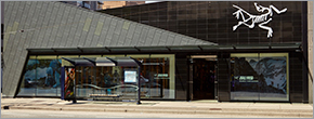 Zinc panels right at home on Vancouver outdoor equipment store Zinc panels right at home on Vancouver outdoor equipment store