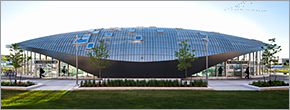 Curved zinc panels create futuristic look for Ontario station Curved zinc panels create futuristic look for Ontario station