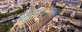 Architects propose a Gothic and biomimetic roof for Notre Dame