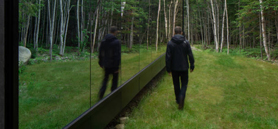 Bourgeois Lechasseur architects design identical cabins 