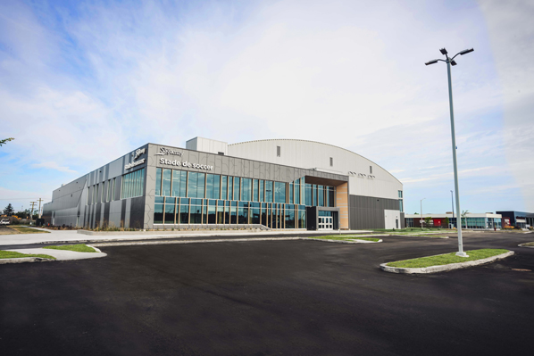Special steel panels provide structural integrity to Saguenay, Que., sports centre