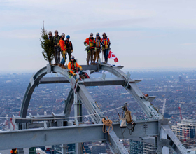 PCL, partners celebrate topping off downtown Toronto’s modern landmark