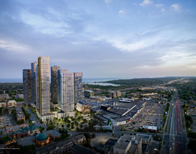 First residential towers rise in a new mixed-use community 
