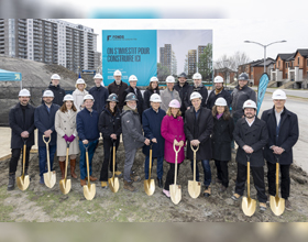 This high-rise project will not require a crane 