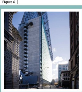 Type 316 perforated screens on the exterior of the San Francisco Federal Building helped eliminate the need for air-conditioning in 70 per cent of the building’s occupied spaces and provided a link to the adjoining plaza.