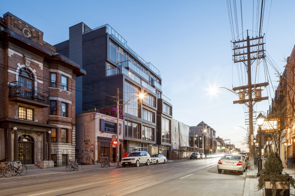 Cube Lofts (Toronto) was designed by Quadrangle Architects, with construction documents by Raw Design. Photo © Scott Nosworthy