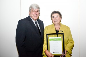 IDC president Denis Chouinard with new IDC Fellow, Adele Bonetti.