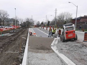 For the permeable pavement installation above, aggregate layers and high-performance bedding were specified.