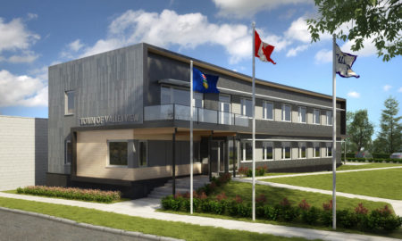 A rendering of the Valleyview Town Hall in Alberta.