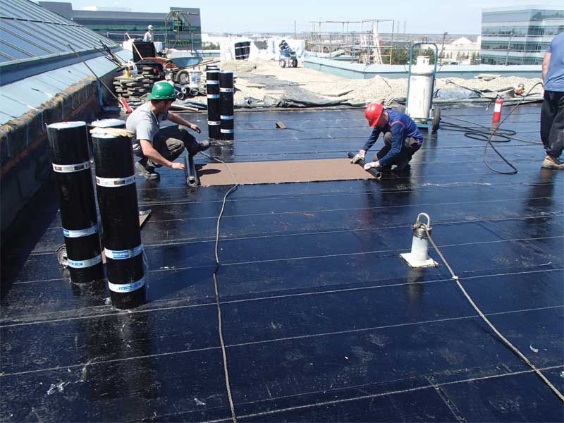 Mod-bit replacing original ethylene propylene diene monomer (EPDM) in a PMR.