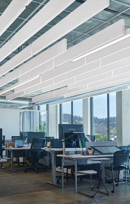Acoustical Blades Provide Sound Control In New Exposed