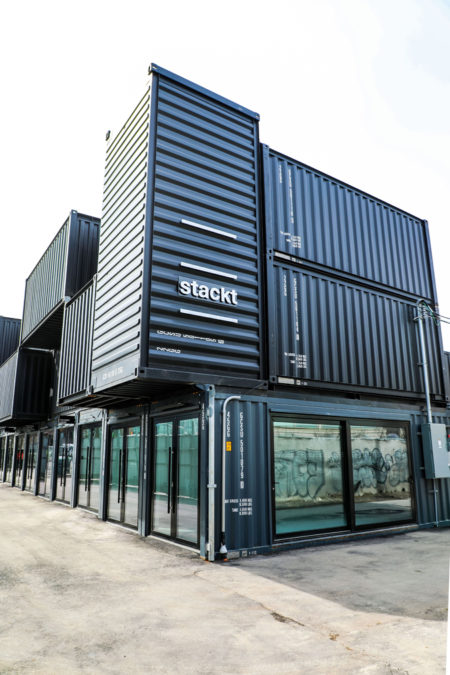 The Stackt marketplace, made up of refurbished shipping containers, offers Torontonians a unique retail experience. Photo courtesy Astound