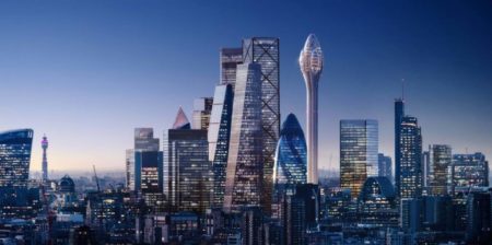 The City of London has approved the plans for the new Tulip tower, which could be the tallest in London, and second tallest building in Western Europe. Photo courtesy Foster + Partners