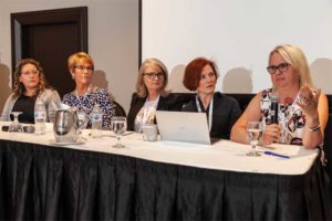“Women in the Industry: A Panel Discussion on Technical Writing, Design & Other Relevant Topics,” was one of the sessions at this year’s conference. Moderated by Kim Tompkins, FCSC, CTR (not pictured), it included panel members Abigail MacEachen, RSW, Alana Sunness-Griffith, FCSI, Melodie Pike, CTR, Kelly Sawatzky, CSP, RSW, and Colleen Barabonoff, RSW.