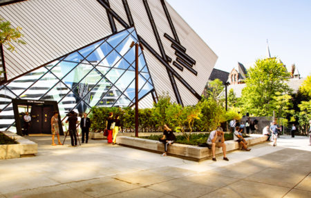The Royal Ontario Museum’s (ROM’s) new terrace and plaza, designed by Hariri Pontarini Architects, are now open. Photo courtesy Hariri Pontarini Architects