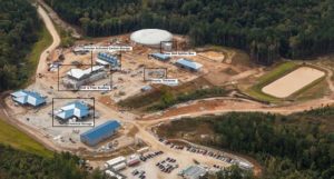 Figure 5: The new 123-ha (305-acre) Richland Creek water treatment plant (WTP) near Atlanta, Georgia, U.S.A., will provide drinking water for 47,000 customers at a rate of 18 million gallons per day (mgd), expandable to 36 mgd. All of the water holding structures in the WTP were cast-in-place using ready-mix concrete treated with Xypex Admix C500 crystalline waterproofing.