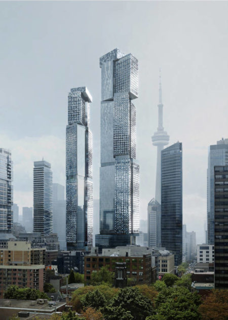 Frank Gehry refines the design of his supertall Toronto towers. Image courtesy Sora, courtesy of Gehry Partners, LLP