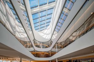 A closer look at the ceiling of the atrium.