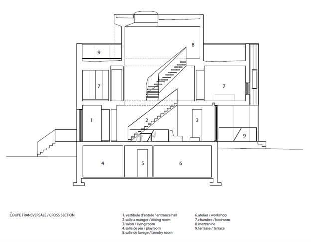Sculptural staircase becomes focal point in unconventional Montreal ...
