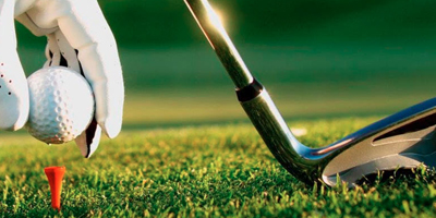 closeup shot of a gold club