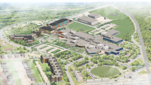 aerial view of a hospital project